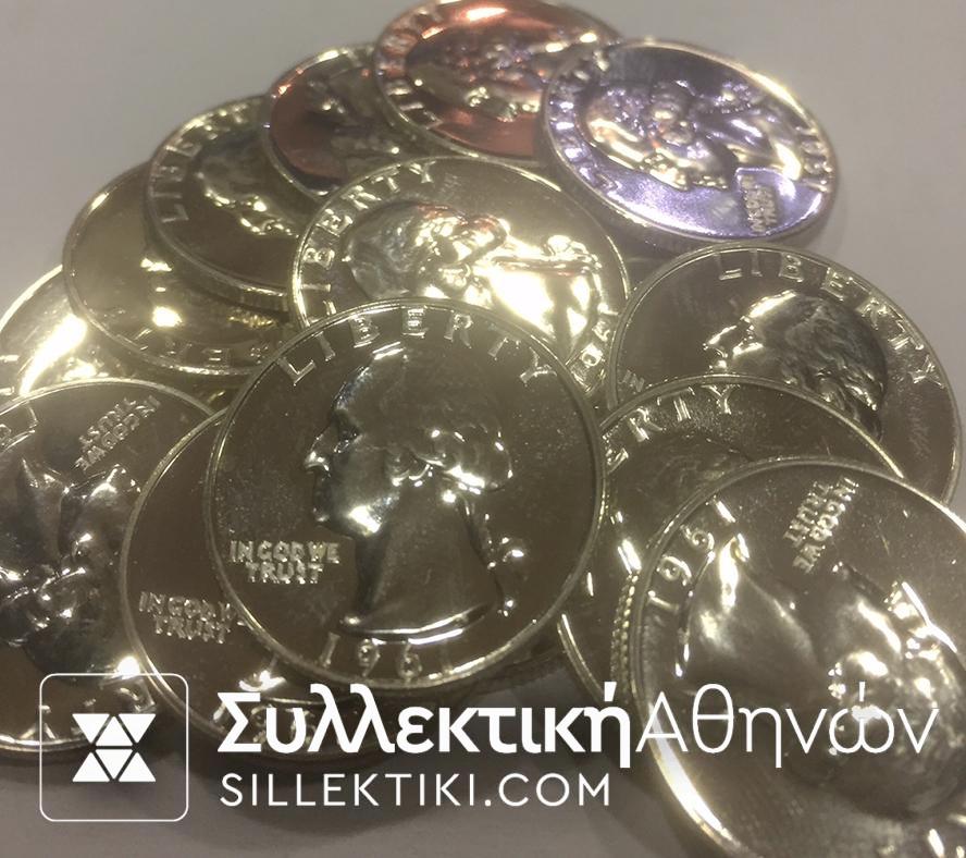 USA 25 Cents 1961 BU